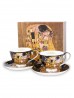 Gustav Klimp Art Painting The Kiss 2 Cups & 2 Saucers With Gift Box